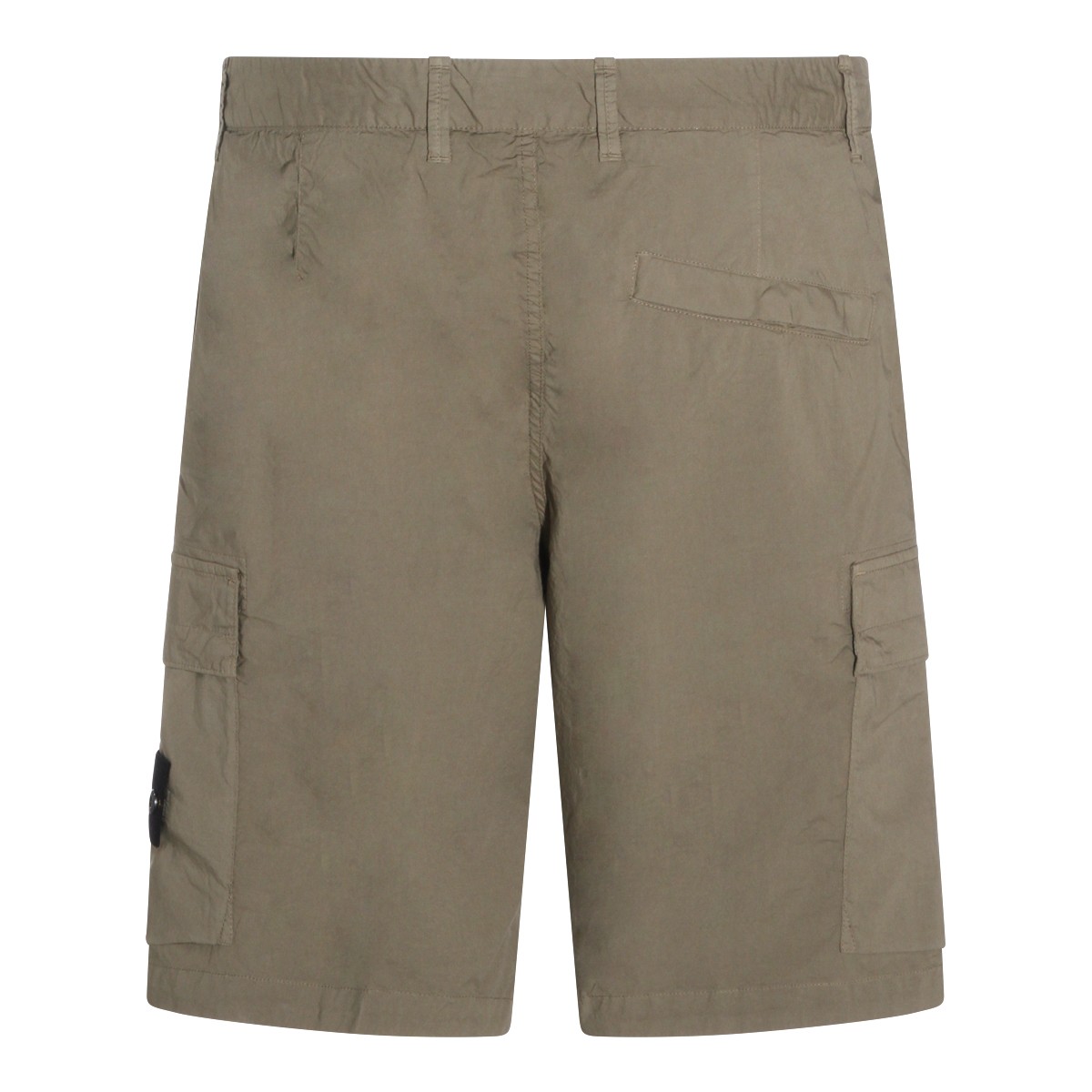 MILITARY GREEN COTTON SHORTS