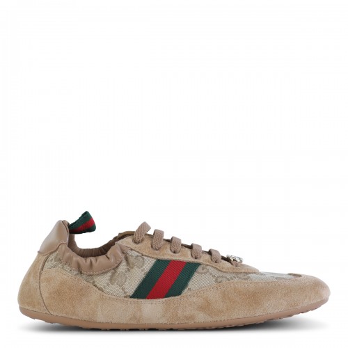 BEIGE LEATHER SNEAKERS