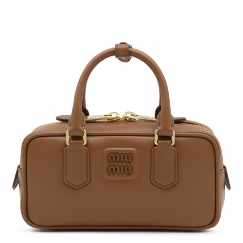 BROWN LEATHER ARCADIE...