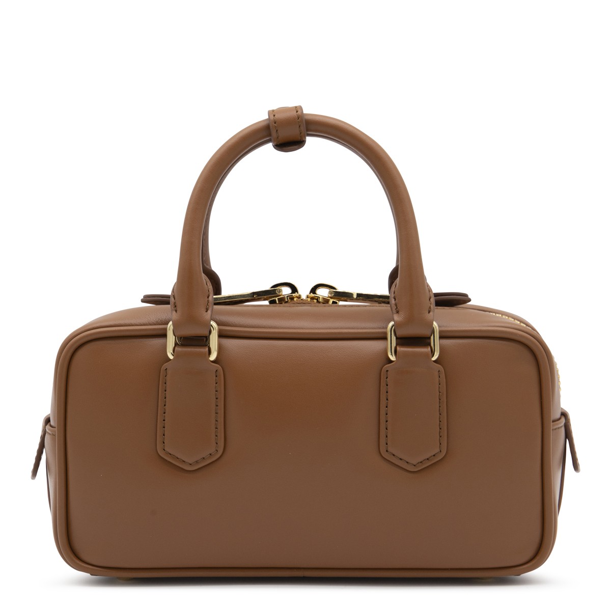 BROWN LEATHER ARCADIE CROSSBODY BAG