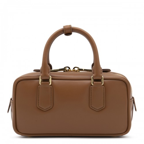 BROWN LEATHER ARCADIE CROSSBODY BAG