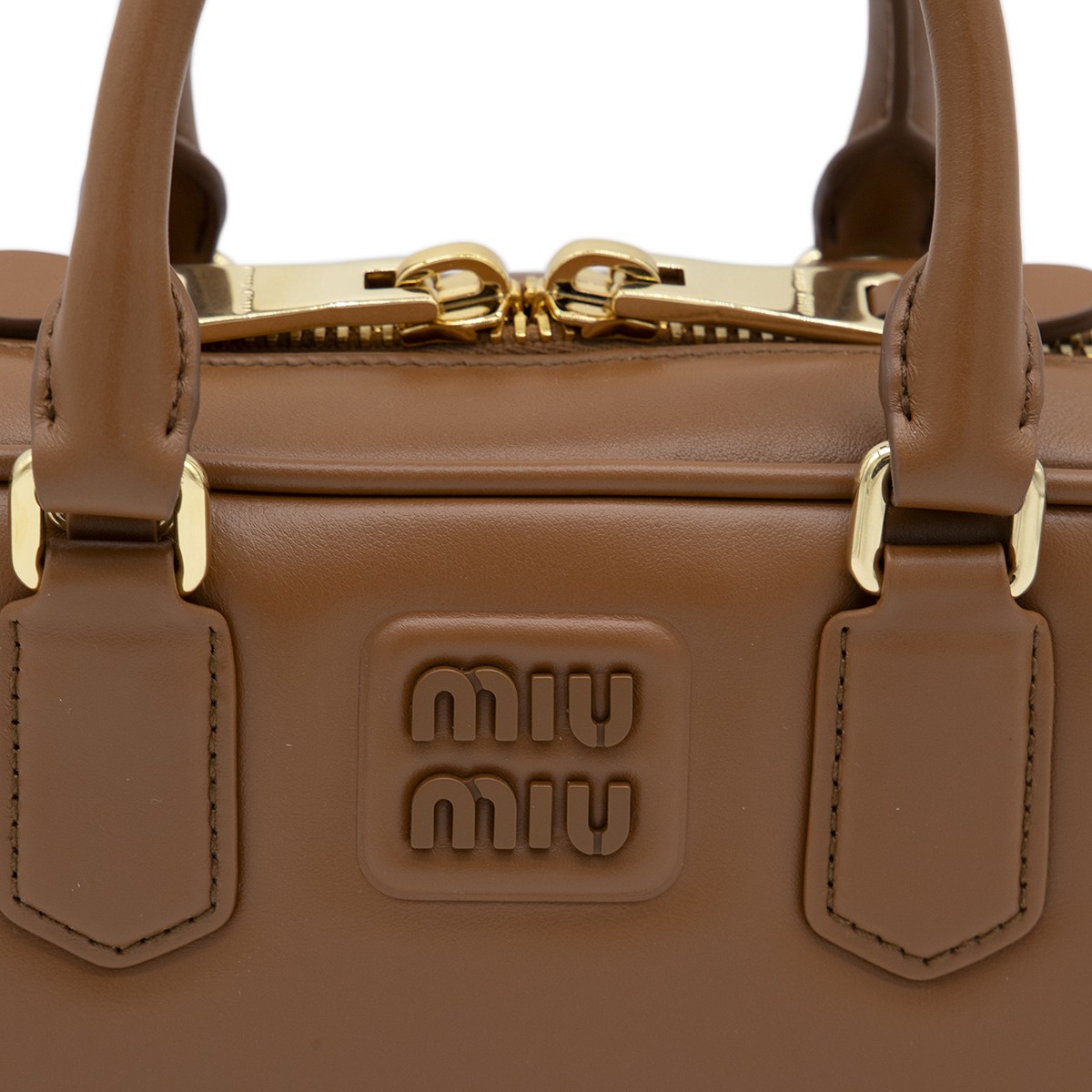 BROWN LEATHER ARCADIE CROSSBODY BAG