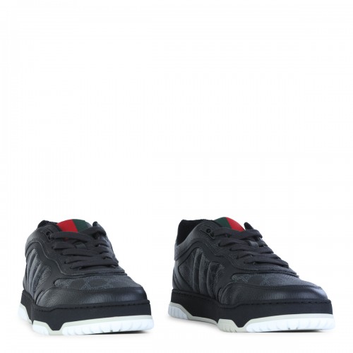 BLACK LEATHER SNEAKERS