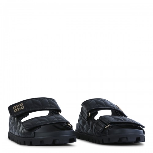 BLACK LEATHER FLATS 2