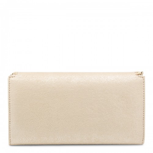 GOLD FAUX LEATHER CONTINENTAL WALLET CROSSBODY BAG