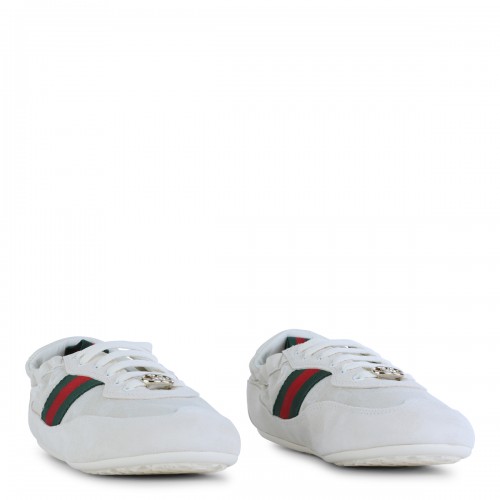 WHITE LEATHER SHIFT SNEAKERS 2