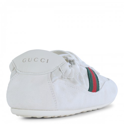 WHITE LEATHER SHIFT SNEAKERS