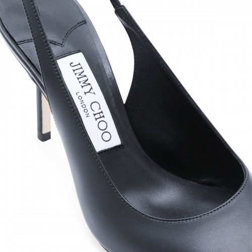 BLACK LEATHER LOVE PUMPS