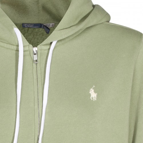 GREEN COTTON SWEATSHIRT