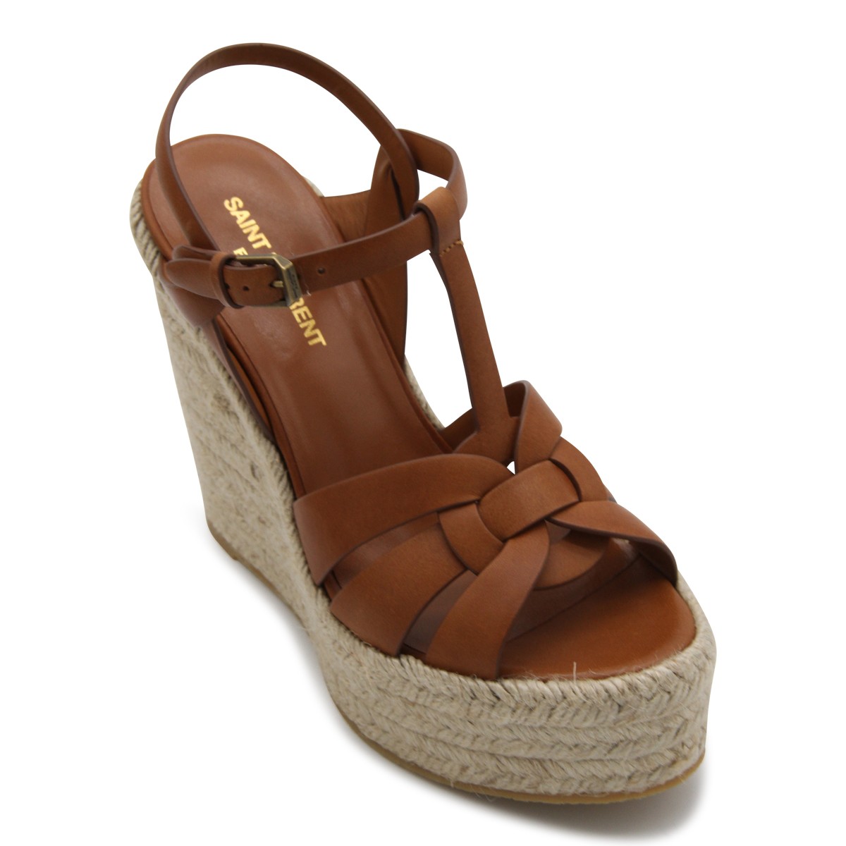 BROWN LEATHER TRIBUTE 85 ESPADRILLAS