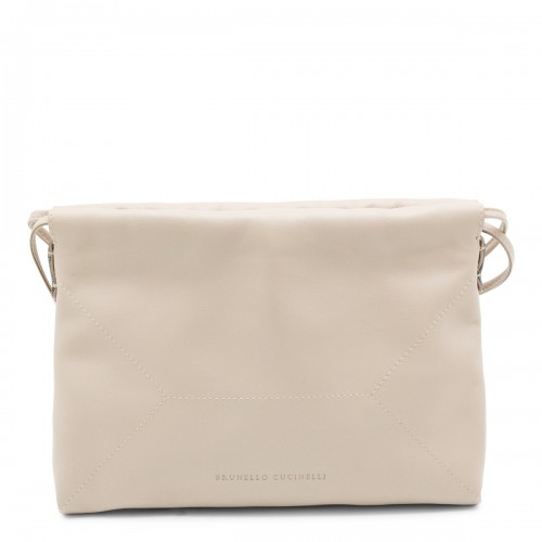 WHITE LEATHER CROSSBODY BAG