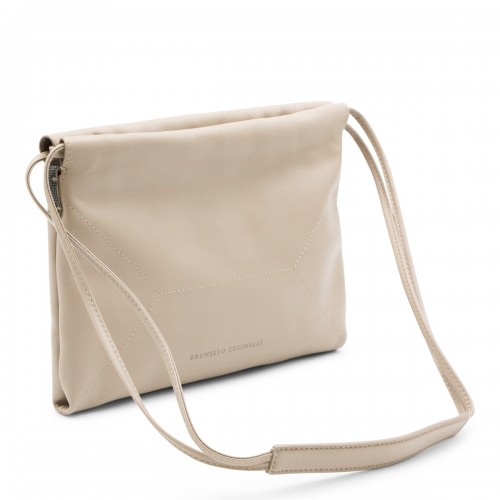 WHITE LEATHER CROSSBODY BAG