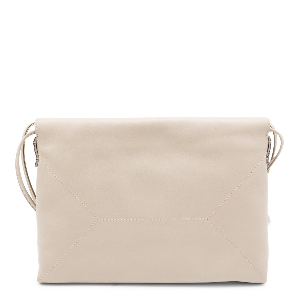 WHITE LEATHER CROSSBODY BAG