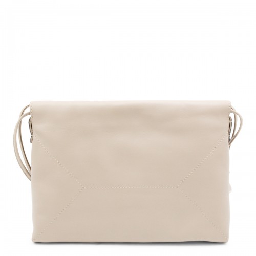 WHITE LEATHER CROSSBODY BAG