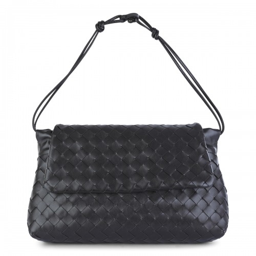 DARK BROWN LEATHER DAY POUCHE