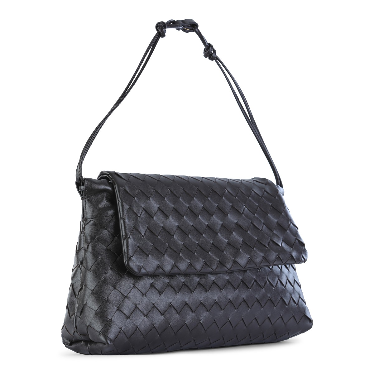 DARK BROWN LEATHER DAY POUCHE