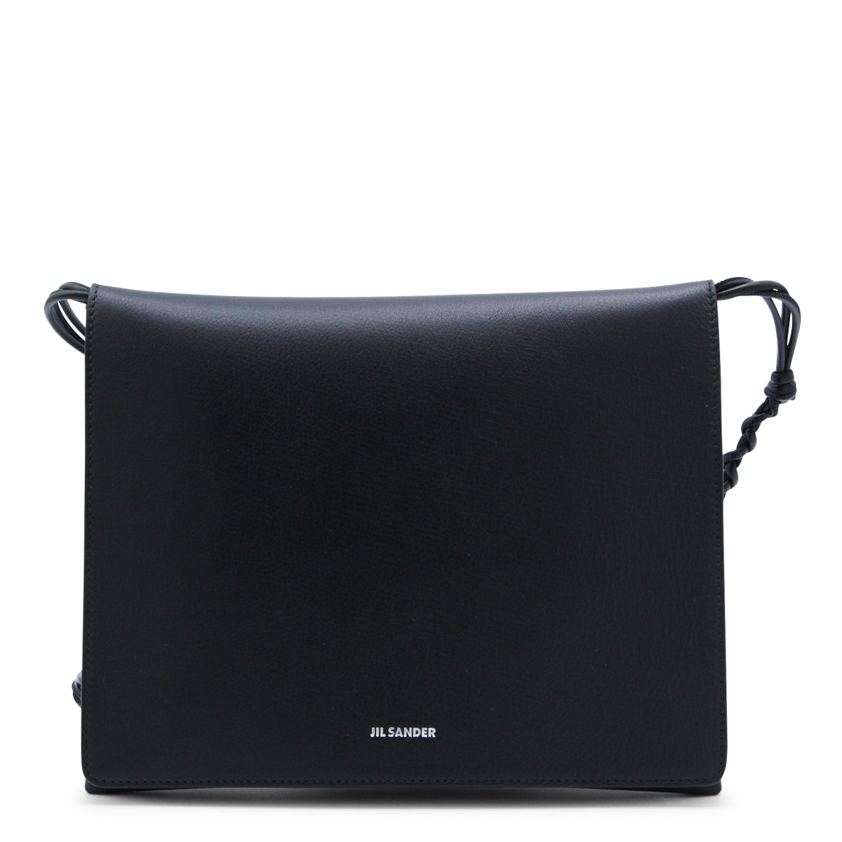BLACK TANGLE FLAT SHOULDER BAG