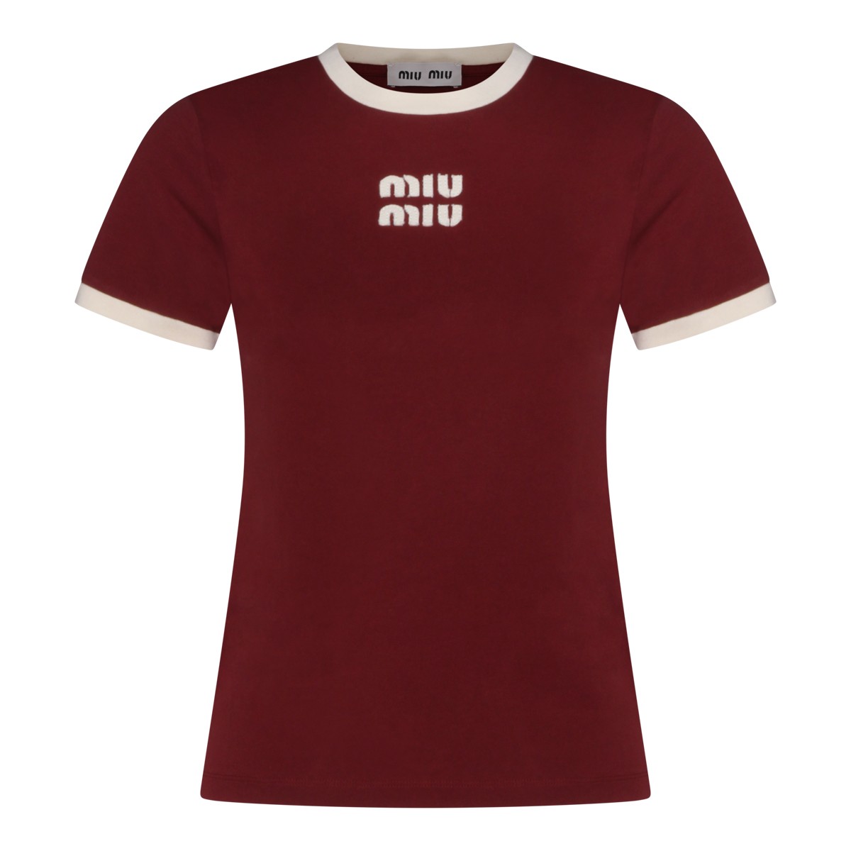 BURGUNDY COTTON T-SHIRT