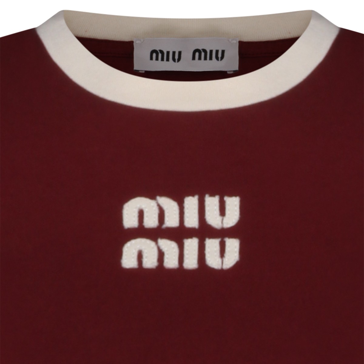 BURGUNDY COTTON T-SHIRT