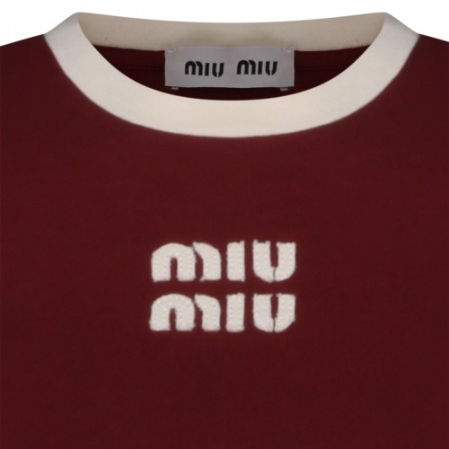 BURGUNDY COTTON T-SHIRT