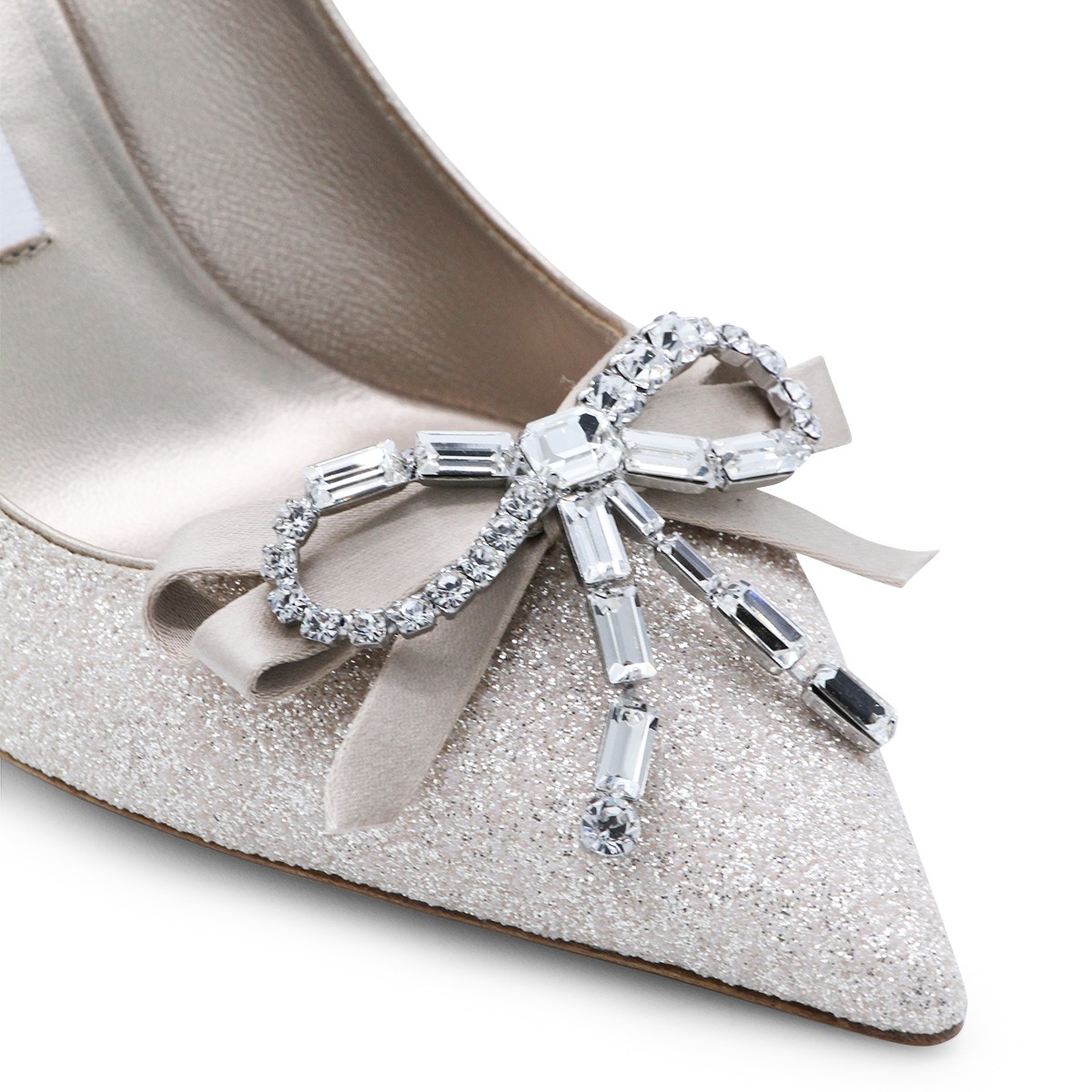 SILVER LEATHER AURIA 70 PUMPS