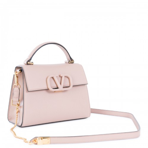 PINK LEATER VSLING TOP HANDLE BAG