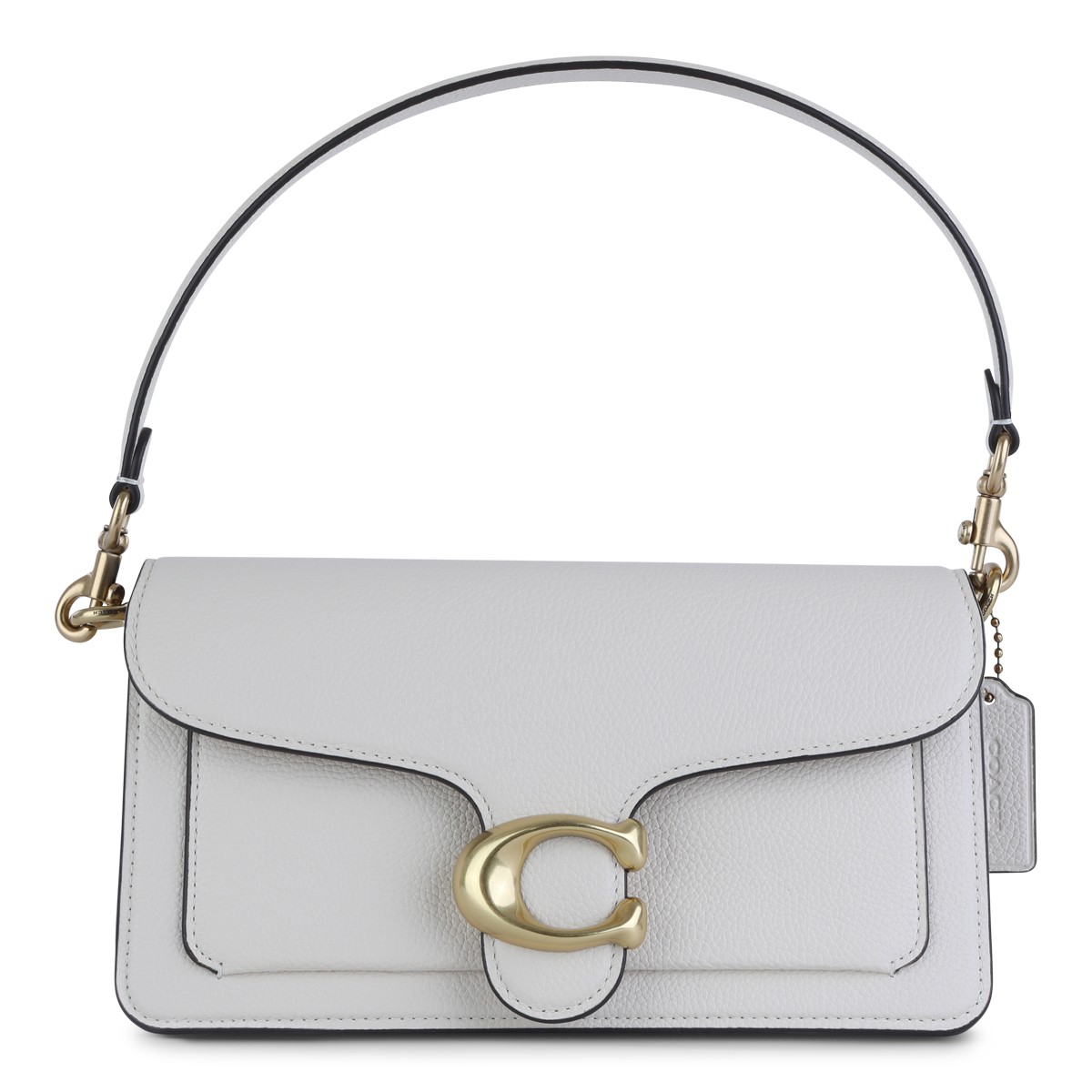 WHITE LEATHER TABBY 26 SHOULDER BAG