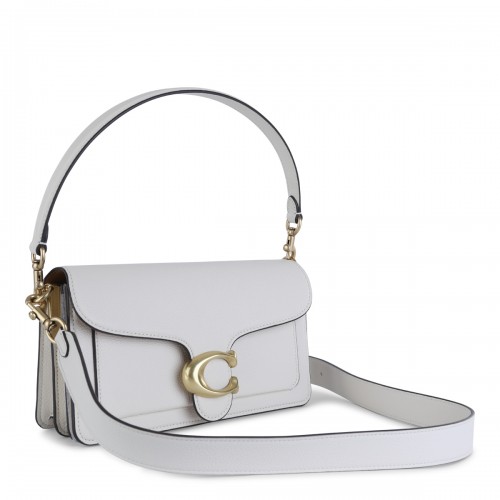 WHITE LEATHER TABBY 26 SHOULDER BAG