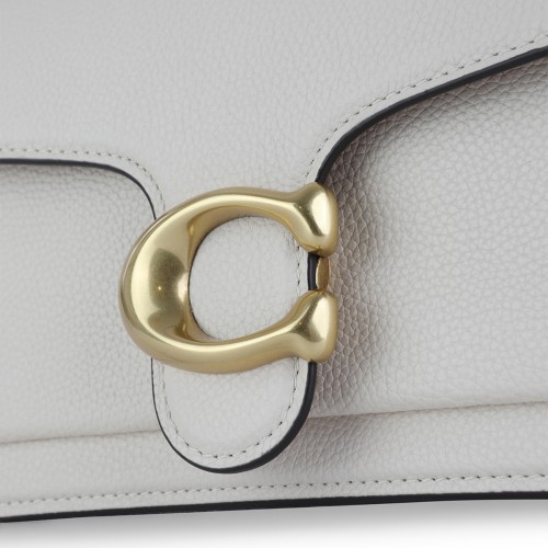 WHITE LEATHER TABBY 26 SHOULDER BAG