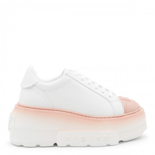 WHITE AND PINK LEATHER NEXUS TIFFANY SNEAKERS
