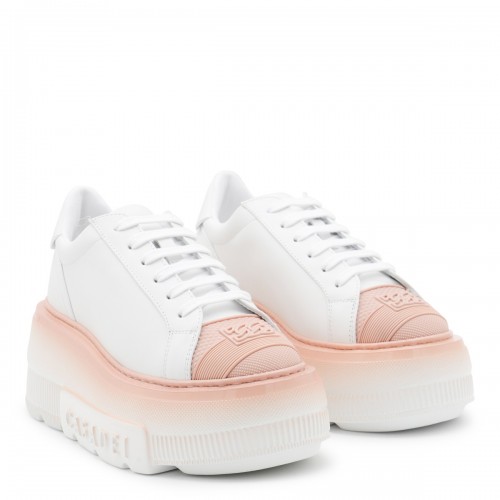 WHITE AND PINK LEATHER NEXUS TIFFANY SNEAKERS