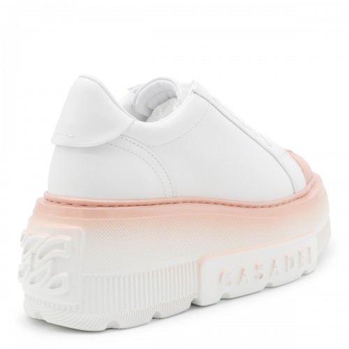 WHITE AND PINK LEATHER NEXUS TIFFANY SNEAKERS