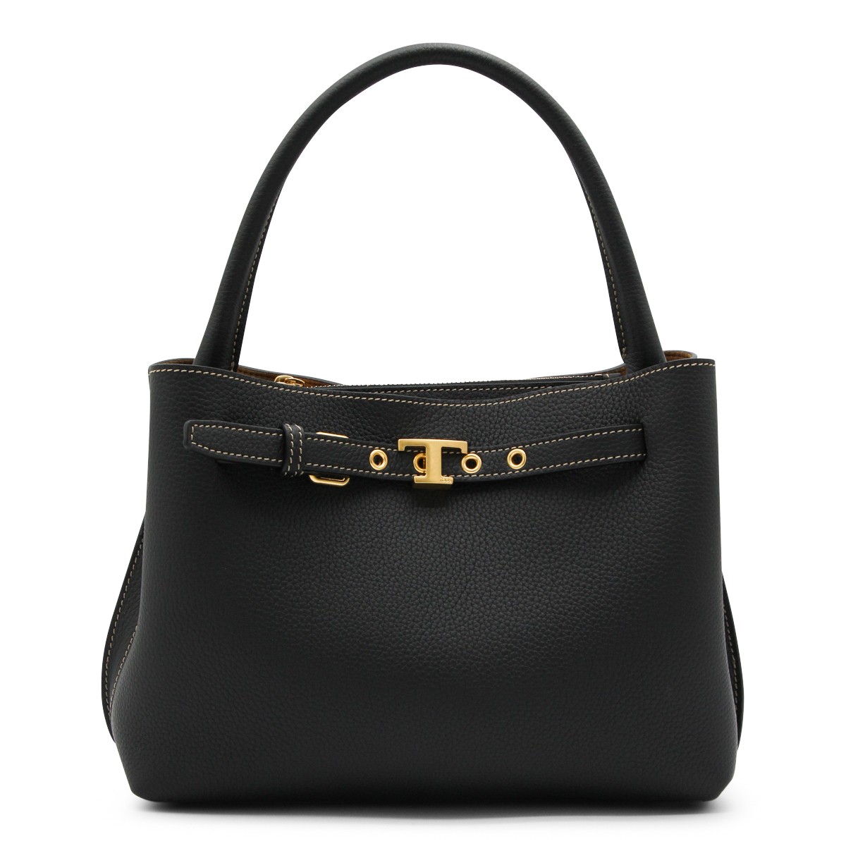 BLACK LEATHER TOTE