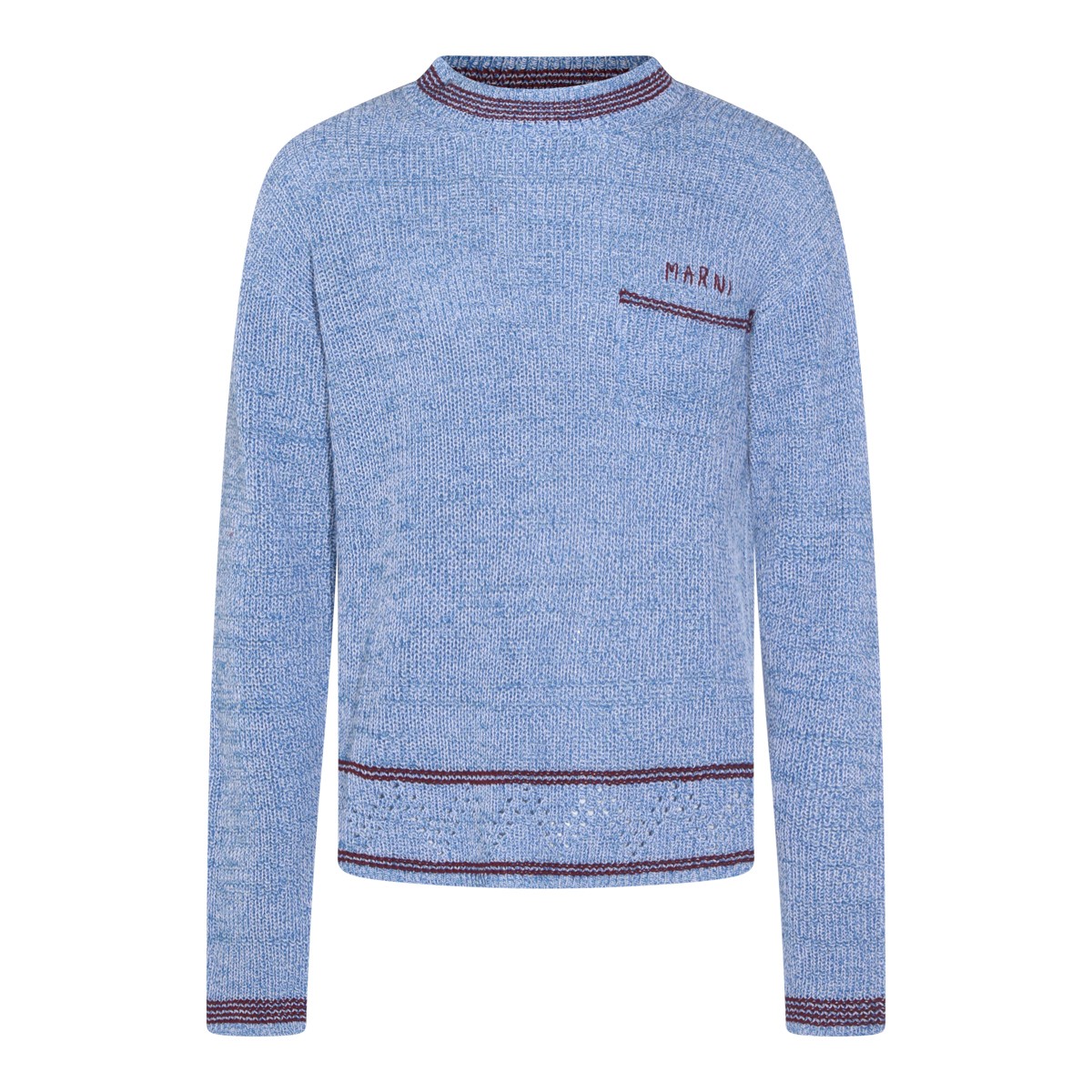 LIGHT BLUE COTTON KNITWEAR