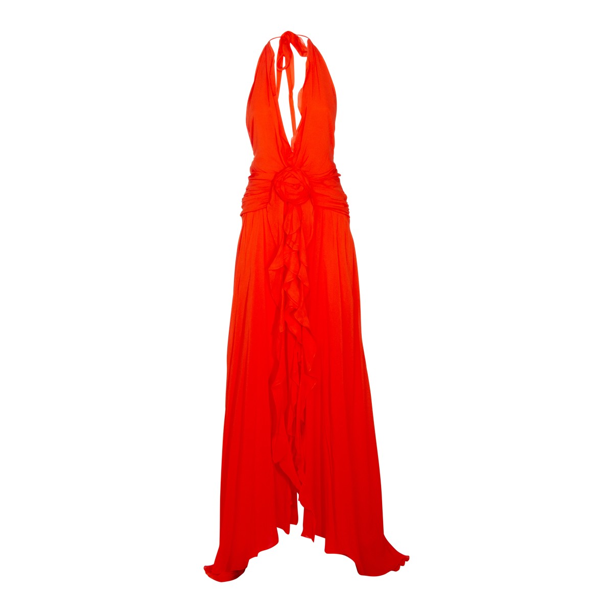ORANGE VISCOSE DRESS
