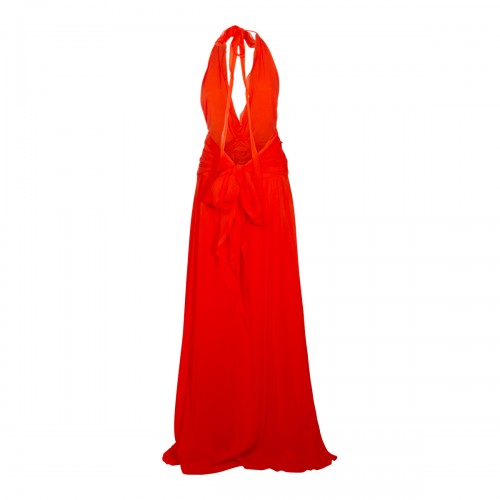 ORANGE VISCOSE DRESS