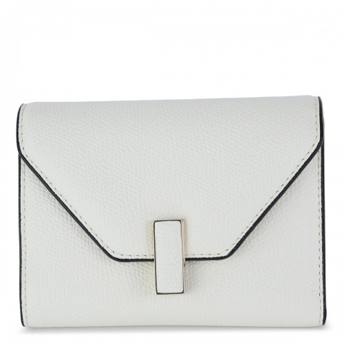 WHITE LEATHER FOLD 3 CC WALLET