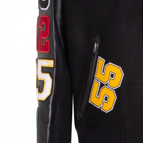 BLACK WOOL CASUAL JACKET