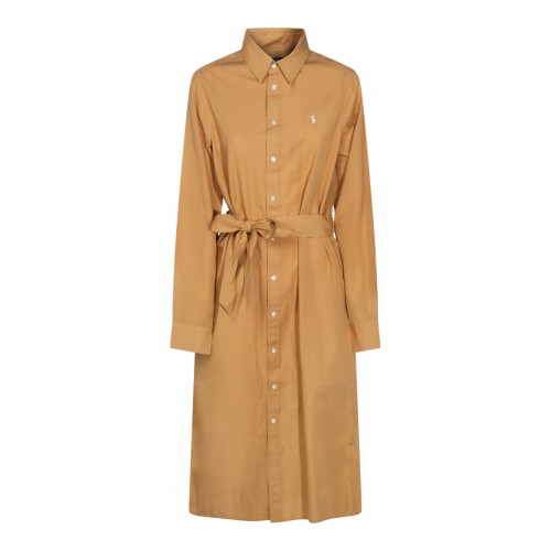 CAMEL COTTON DRESS