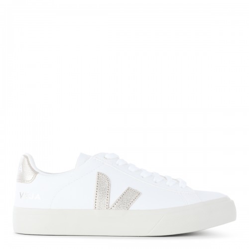 WHITE AND GOLD CAMPO SNEAKERS