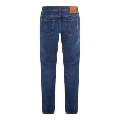 DARK BLUE COTTON JEANS