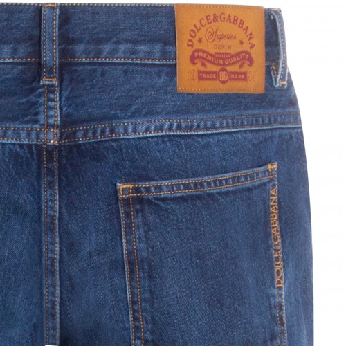 DARK BLUE COTTON JEANS