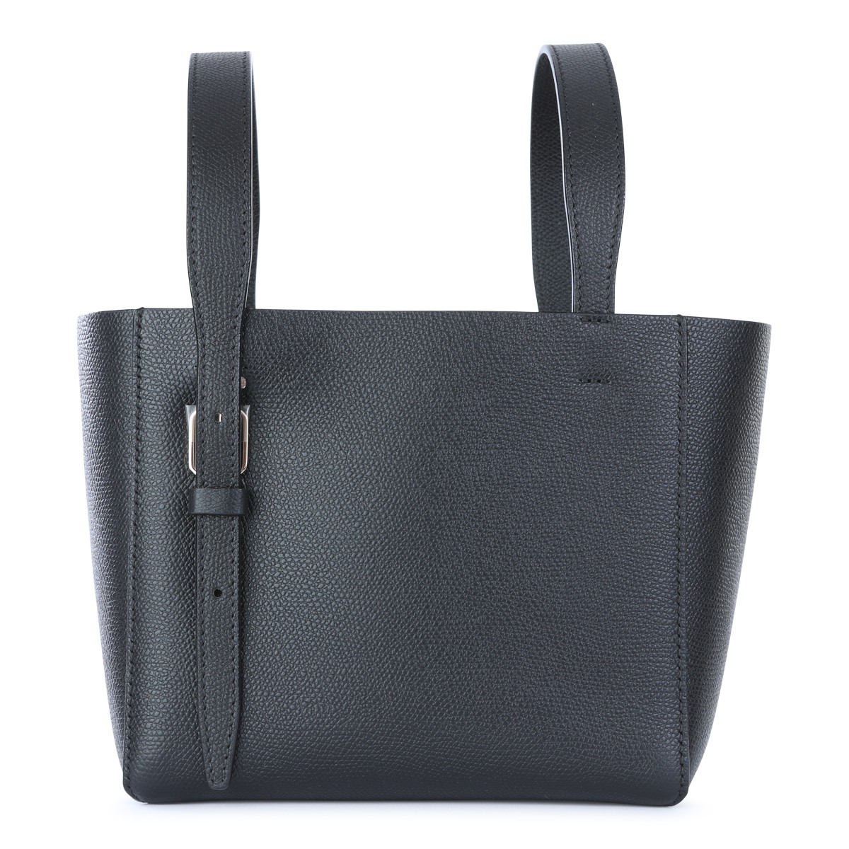 BLACK LEATHER TOTE