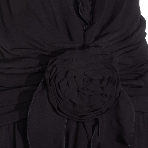BLACK VISCOSE DRESS