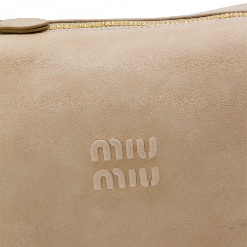BEIGE LEATHER MINI BAG