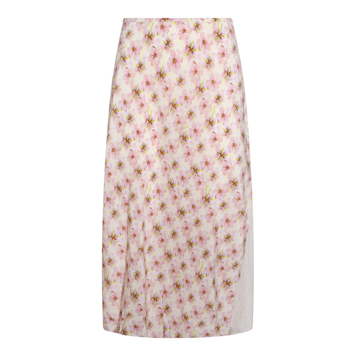 PINK VISCOSE MIDI SKIRT