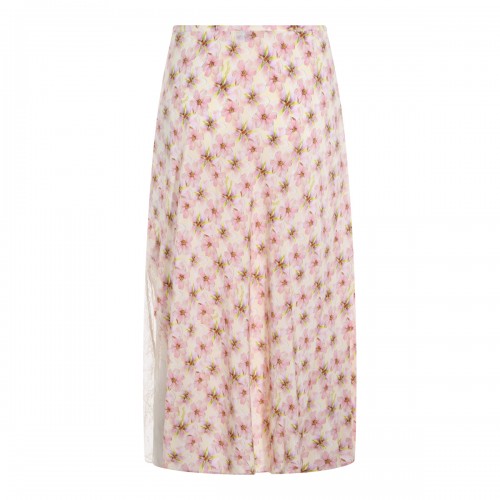 PINK VISCOSE MIDI SKIRT 2