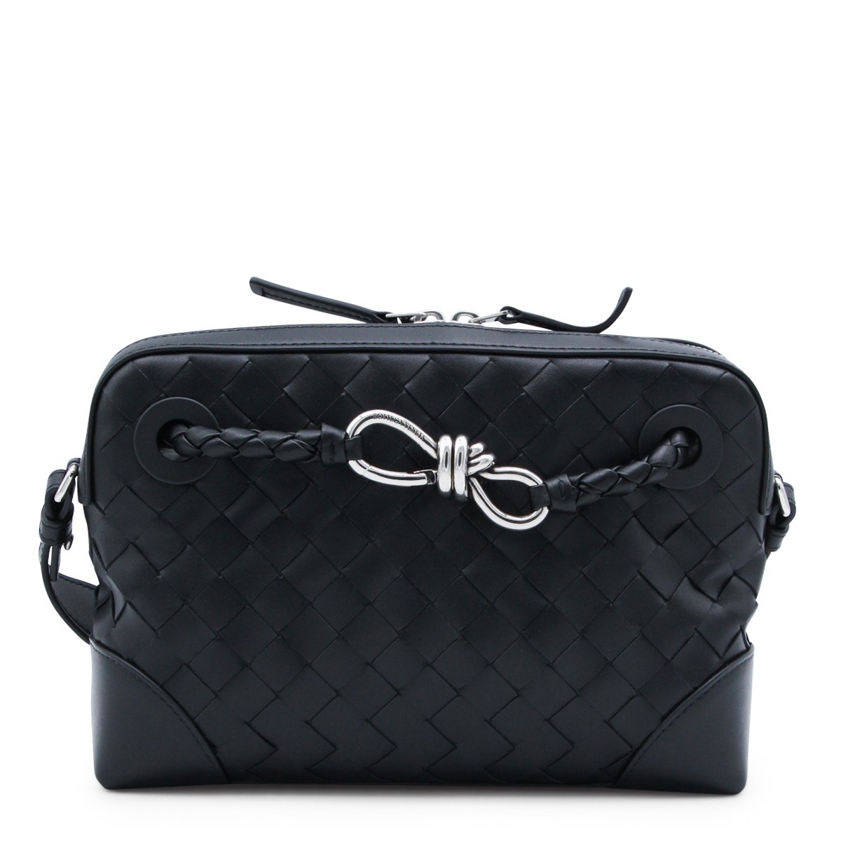 BLACK LEATHER ANDIAMO BAG