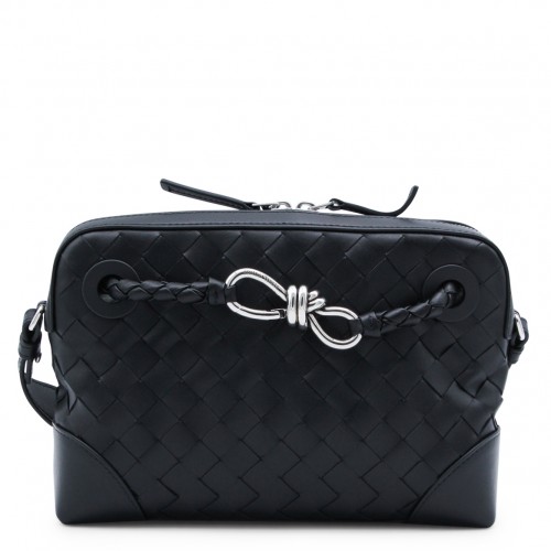 BLACK LEATHER ANDIAMO BAG
