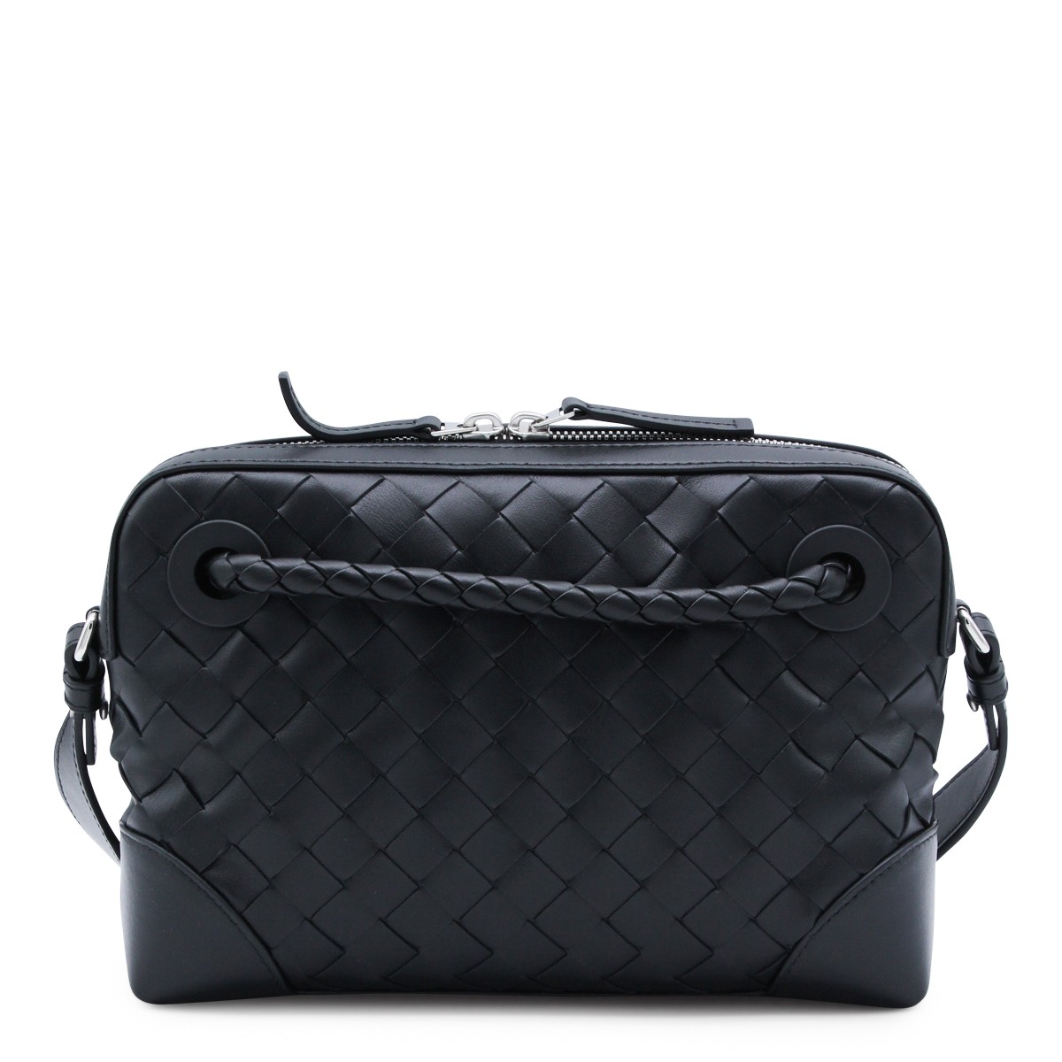 BLACK LEATHER ANDIAMO BAG
